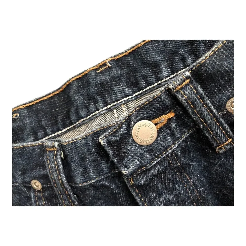 Wrangler Jeans Mens 34 Dark Wash Blue Straight Leg 100% Cotton 27